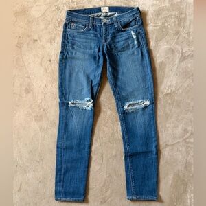 Hudson Jeans Ripped Skinny Blue Denim